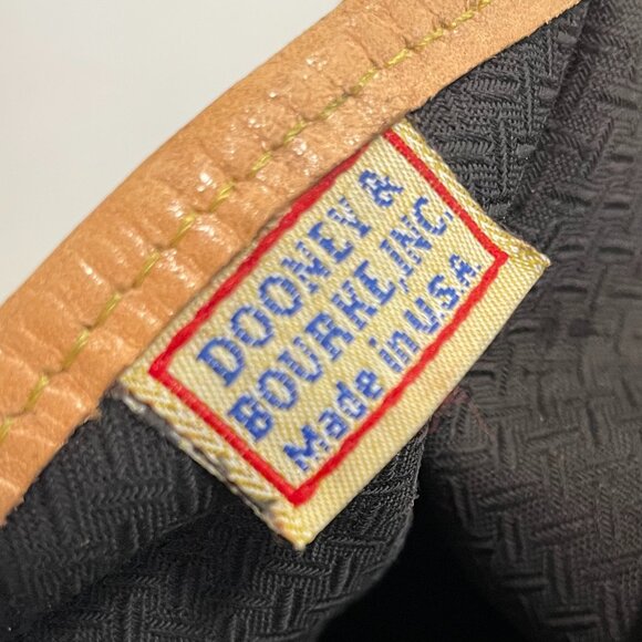 Dooney & Bourke Tan Canvas & Leather Vintage CABRIOLET Dome Satchel/Crossbody - Picture 9 of 16